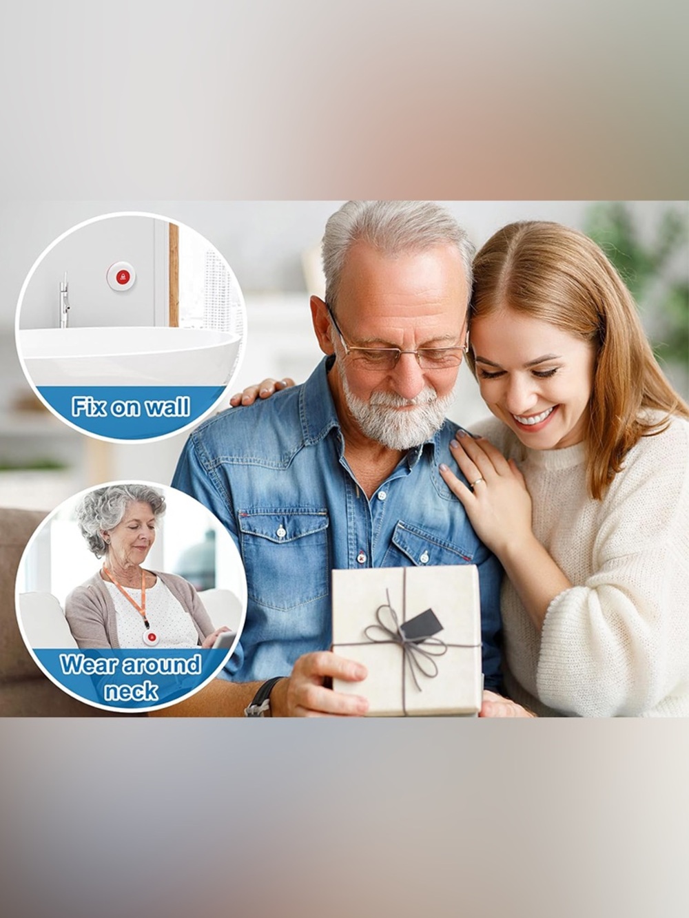 Caregiver Pager Wireless Call Button for Seniors, Disabled, & Elderly Fall Alert - Picture 16 of 16